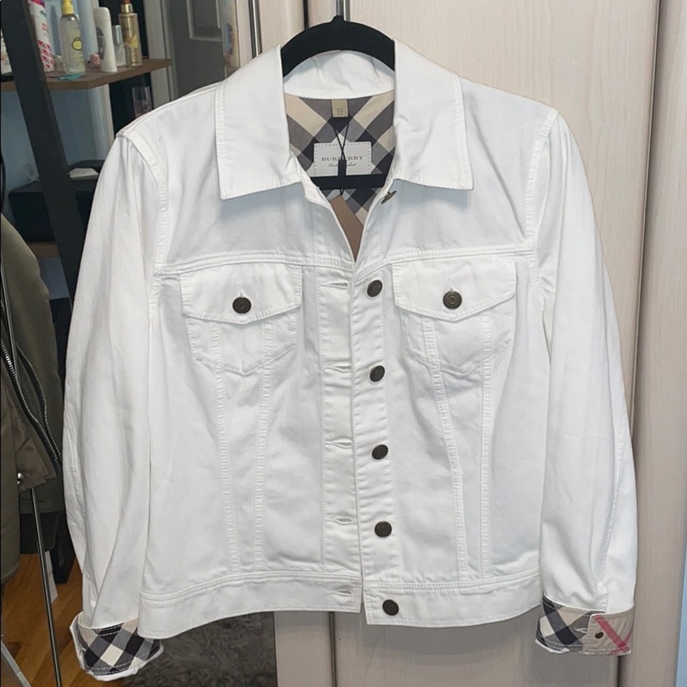 Burberry white denim jacket